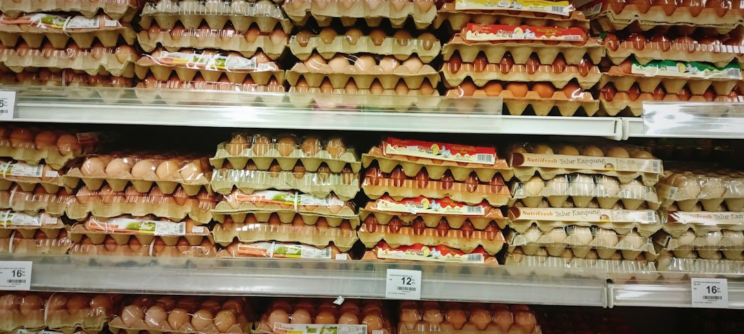 empty supermarket aisle early morning