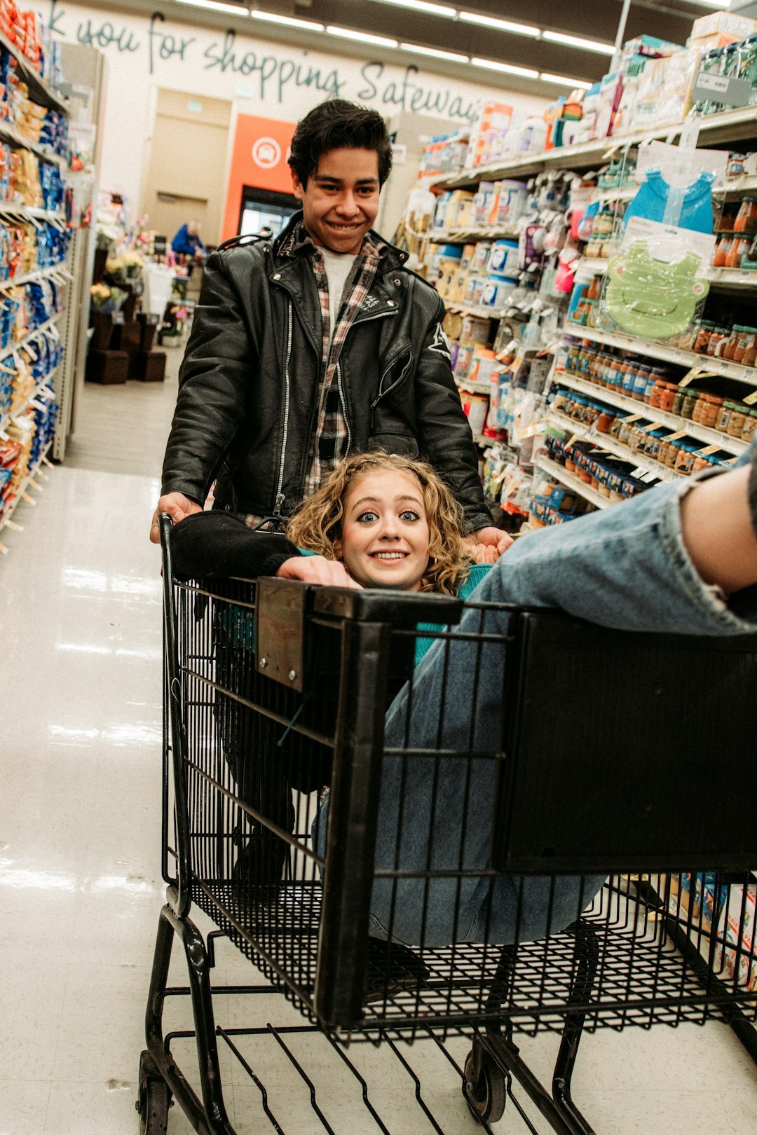 family shopping together